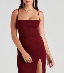 Henley Formal Lace-Up Midi Dress creates the perfect summer wedding guest dress or cocktail party dresss with stylish details in the latest trends for 2023!